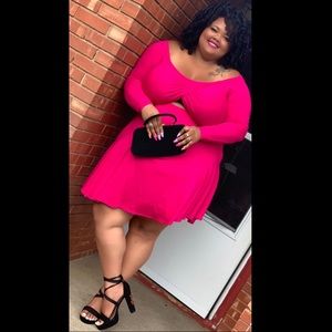 Off Shoulder MIDI Dress